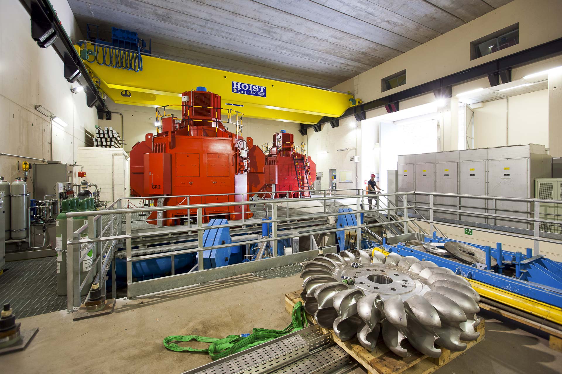 Interno Centrale produzione energia verde idroelettrica di Torrent 